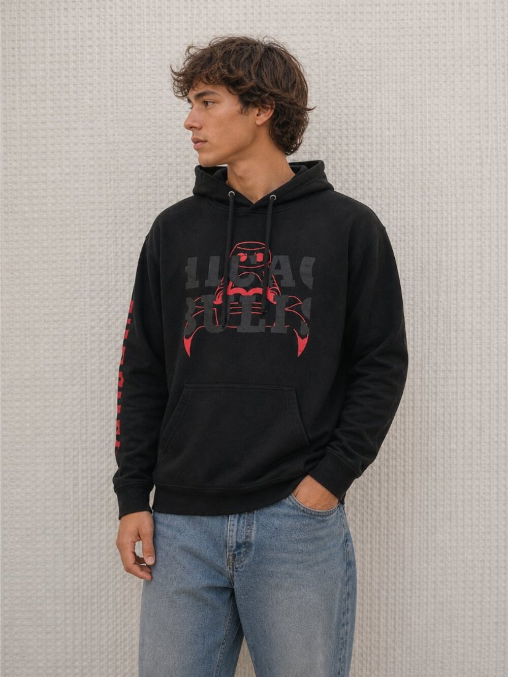 Express Chicago Bulls Black Graphic Hoodie Men's Size X-large